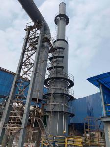 新钢球团脱硫塔安装现场